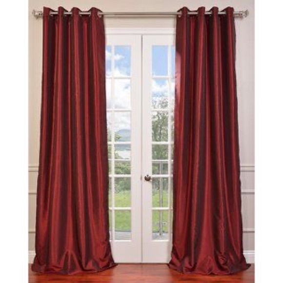 Red Satin Curtains - Picture 1 of 3